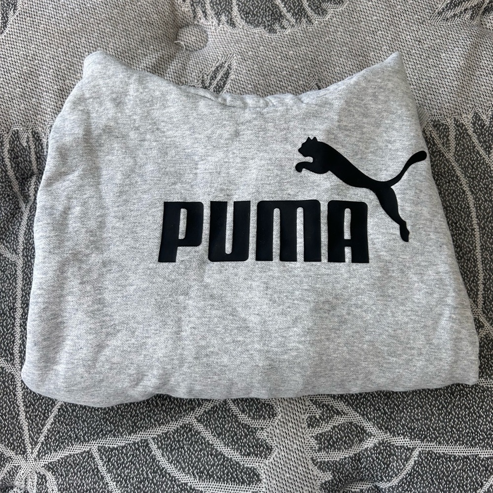 PUMA Light Gray Fleece Sweatshirt